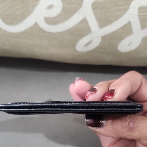 Coach Midnight Leather Card Holder - Picture 6 of 9